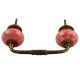 Red Ceramic Floral Bridge Handle